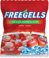FREEGELLS BALA DURA CEREJA PCT 584GRS
